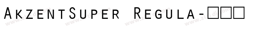 AkzentSuper Regula字体转换